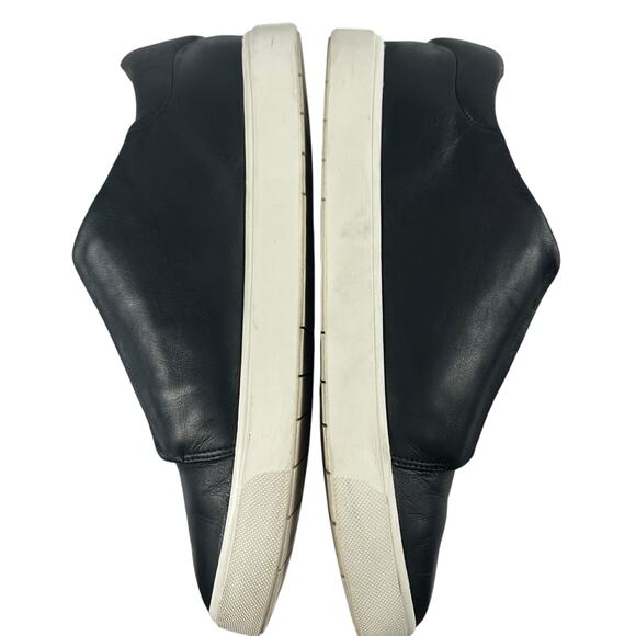 VINCE. Black Leather Cantera Sneakers Slip On Flat Minimalist Modern Women Sz 9M - Picture 7 of 15